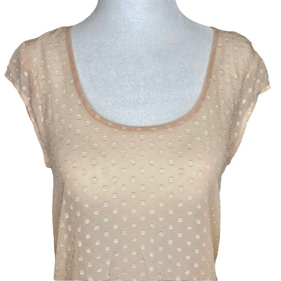 Daniel Rainn Blush Swiss Dot Sleeveless Blouse XS - Picture 2 of 10
